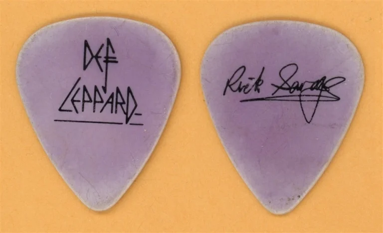 Def Leppard Rick Savage Vintage Guitar Pick - 1983 Pyromania Tour