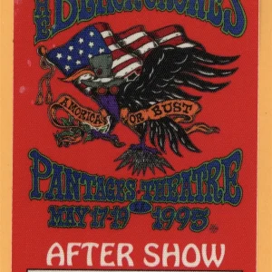 Black Crowes 1995 Amorica or Bust Concert Tour After Show Backstage Pass