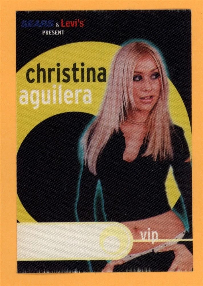 Christina Aguilera 2000 Psykoblast Concert Tour VIP Backstage Pass