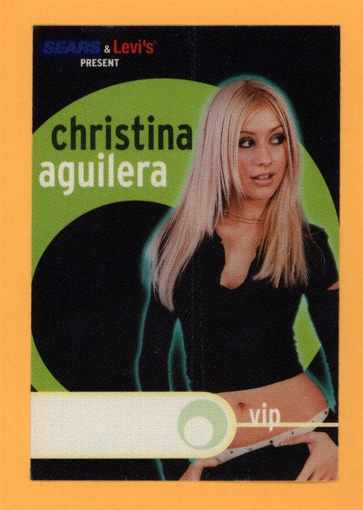 Christina Aguilera 2000 Psykoblast Concert Tour VIP Backstage Pass