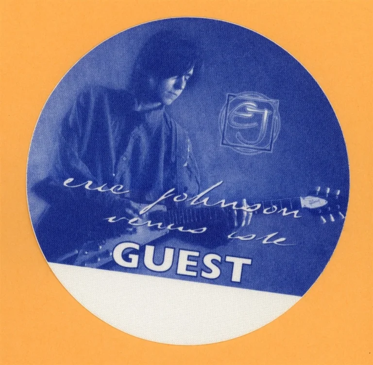 Eric Johnson GUEST Cloth Backstage Pass - 1996 Venus Isle Tour