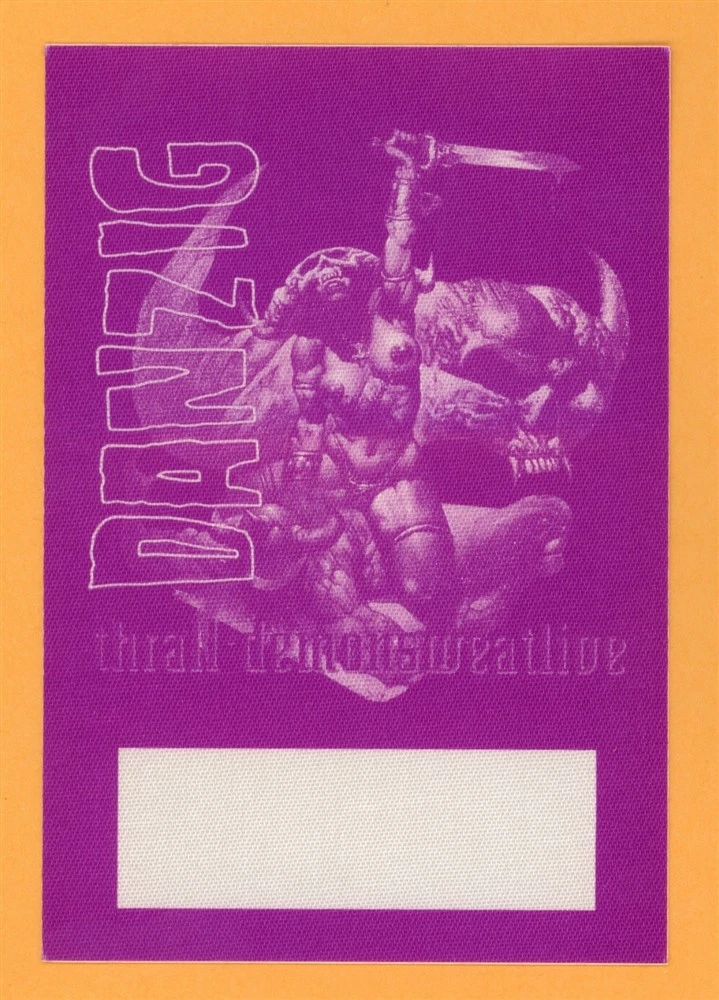 DANZIG Cloth Backstage Pass - 1993 Thrall-Demonsweatlive Tour