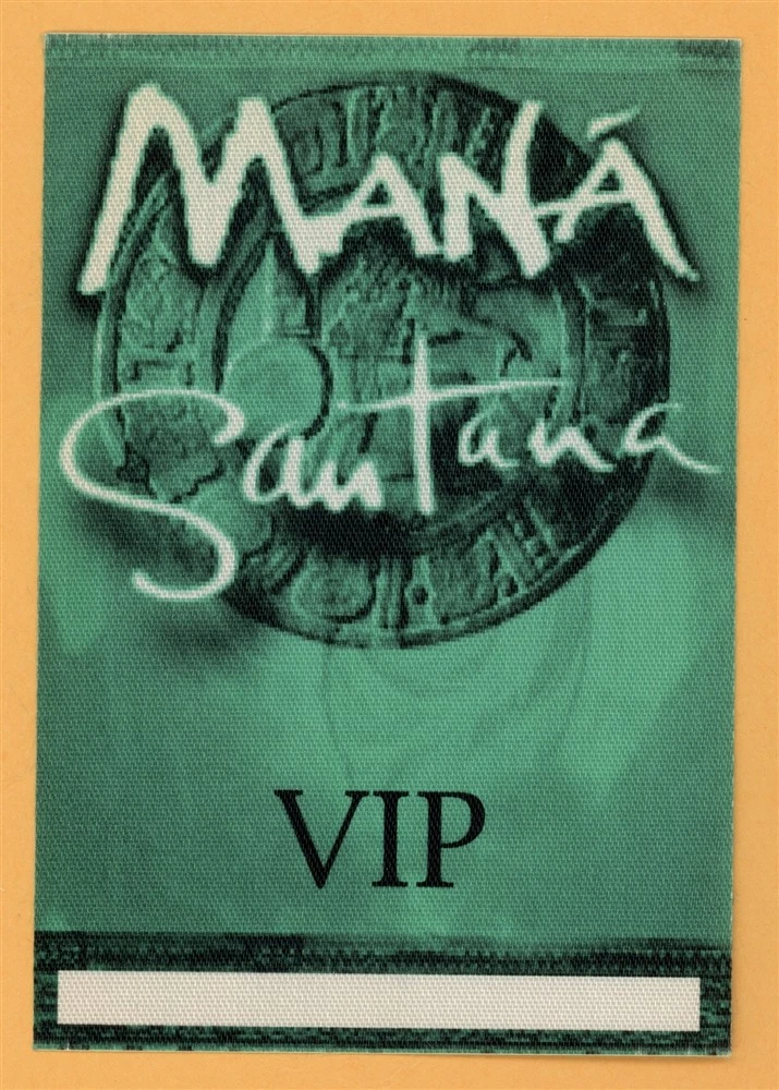 Mana 1999 Santana Supernatural Concert Tour VIP Backstage Pass