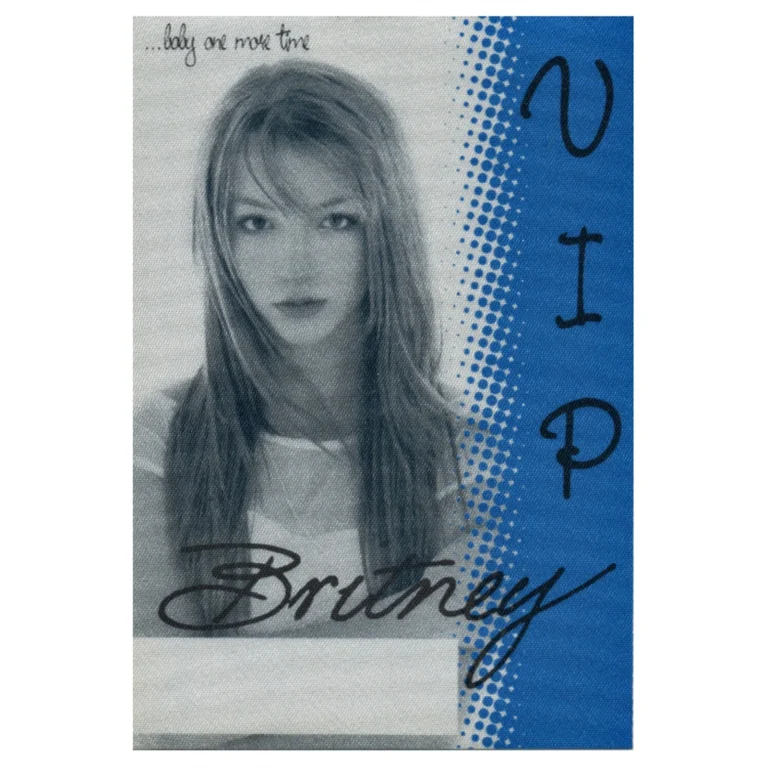 Britney Spears 1999 Baby One More Time Concert Tour VIP Backstage Pass
