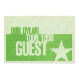 Bob Dylan 1998 Time Out of Mind Concert Tour Guest Backstage Pass