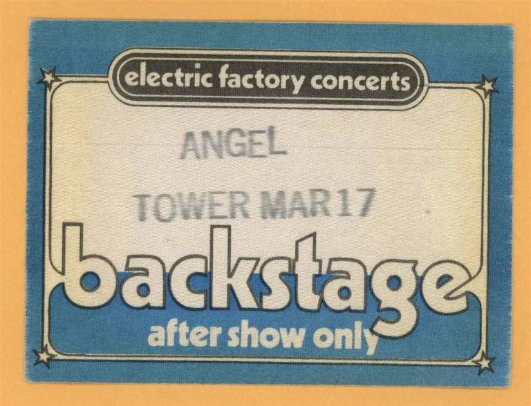 Angel 1978 Punky Meadows Concert Tour Backstage Pass