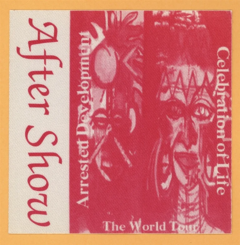 Arrested Development 1996 Celebration of Life Tour AFTER SHOW Backstage Pass