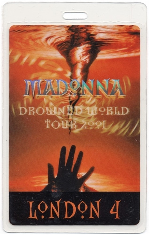 Madonna 2001 Concert Laminated Backstage Pass Drowned Tour London 4