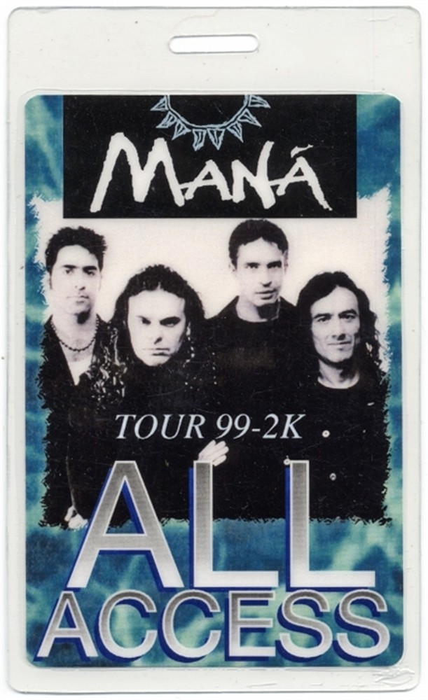 Mana 1999-2000 Concert Tour Laminated Backstage Pass