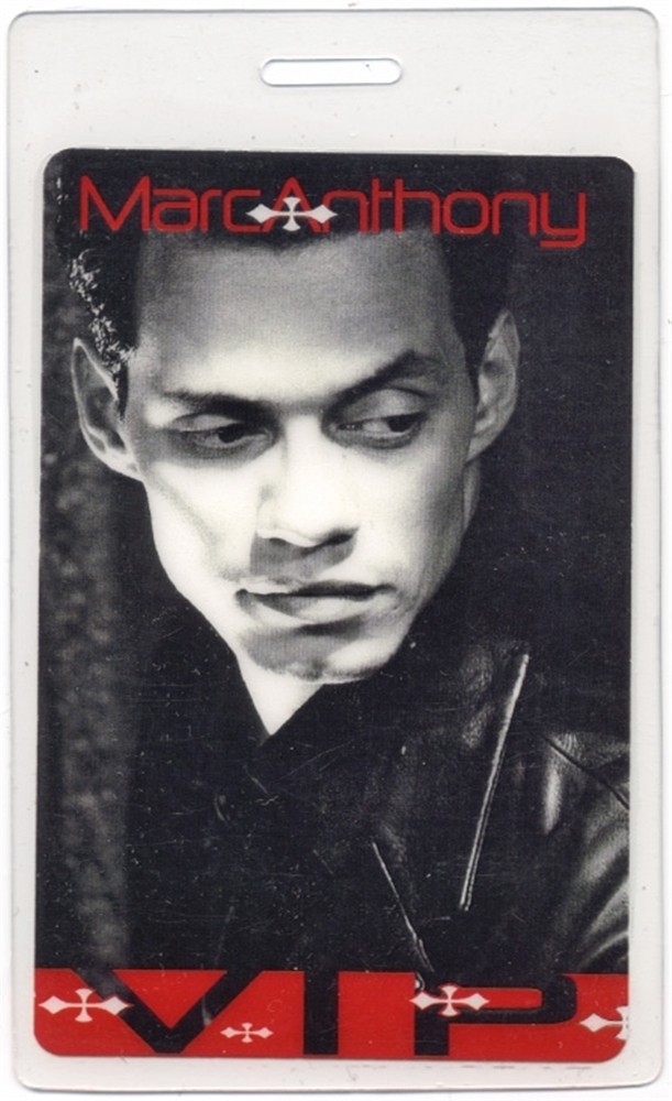 Marc Anthony 2001 Concert Laminated Backstage Pass Libre Tour VIP