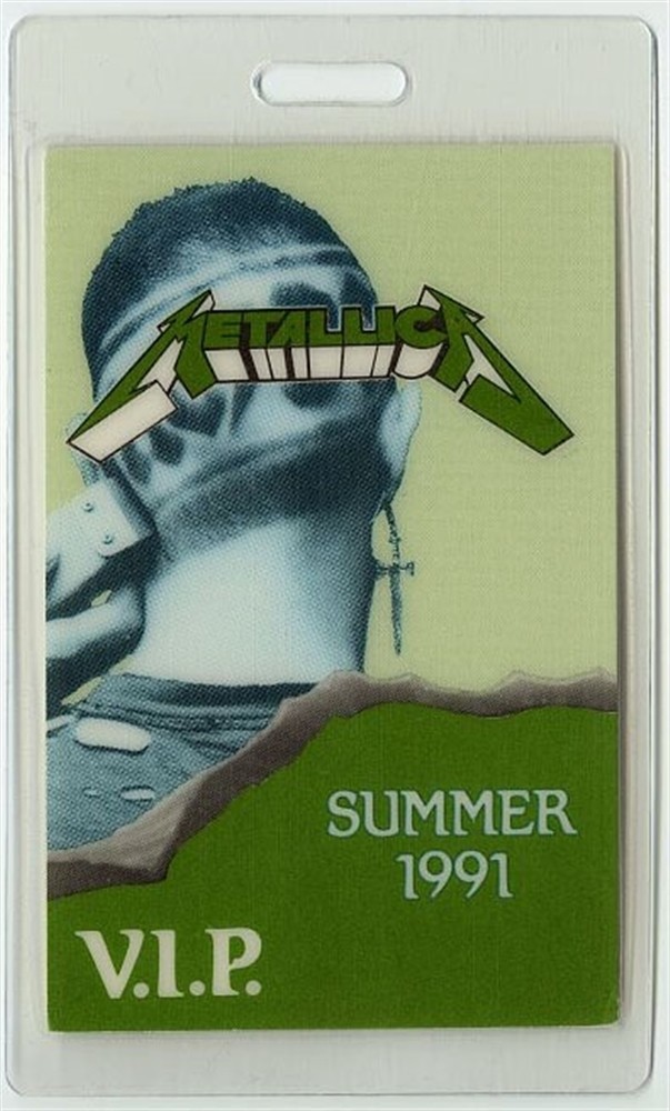 Metallica 1991 Concert Laminated Backstage Pass Razors Edge Tour AC/DC