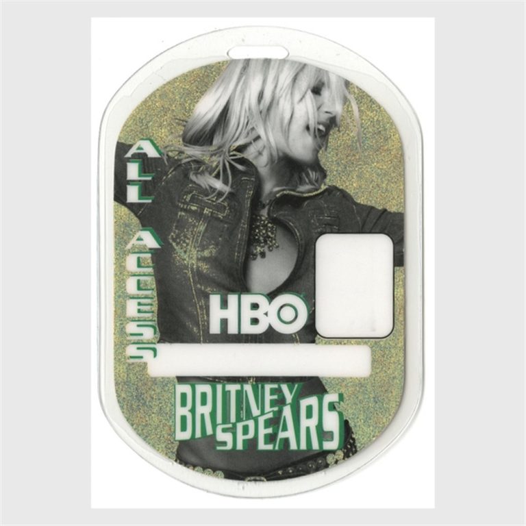 Britney Spears 2001 Dream Within a Dream Tour All Access Laminate Backstage Pass