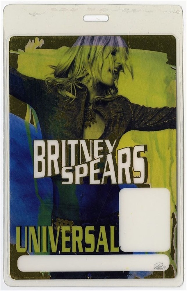 Britney Spears 2001 Dream Within a Dream Concert Tour Laminated Backstage Pass