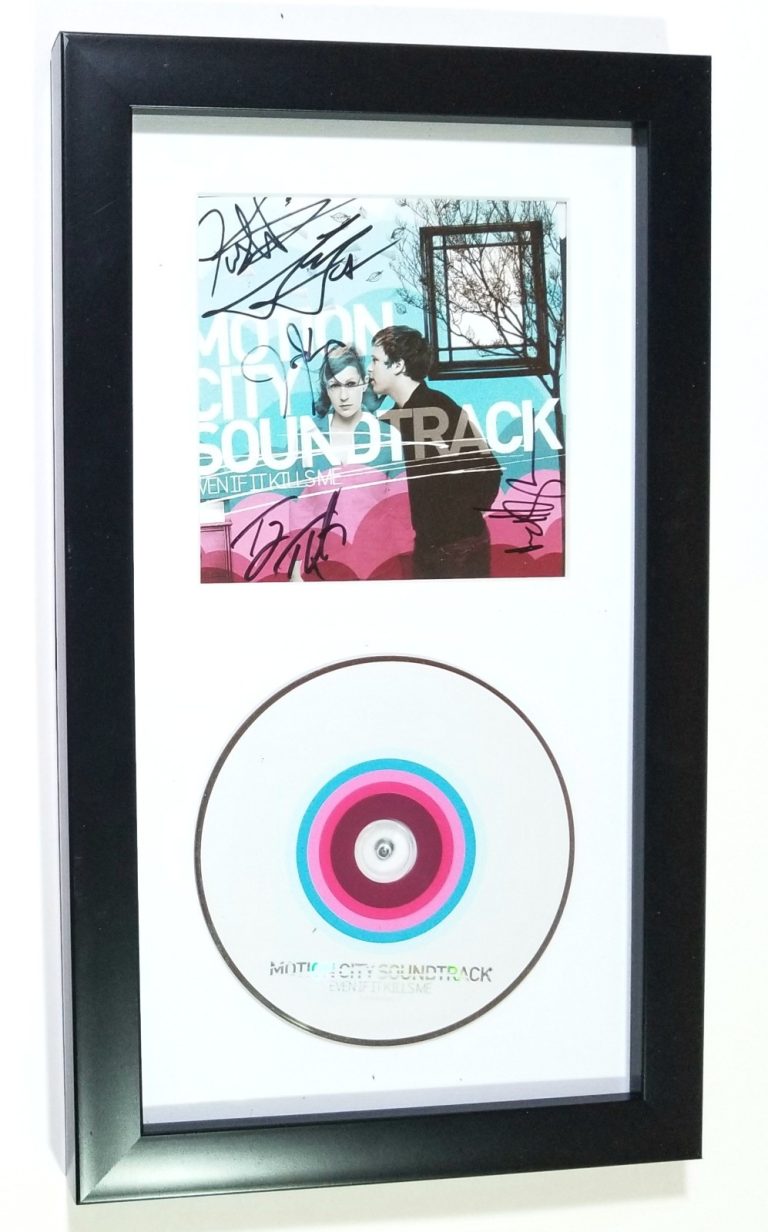 Motion City Soundtrack SIGNED Even If It Kills Me CD Framed Display COA