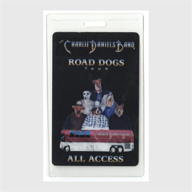 Charlie Daniels 2000 Road Dogs Tour All Access Laminated Backstage Pass
