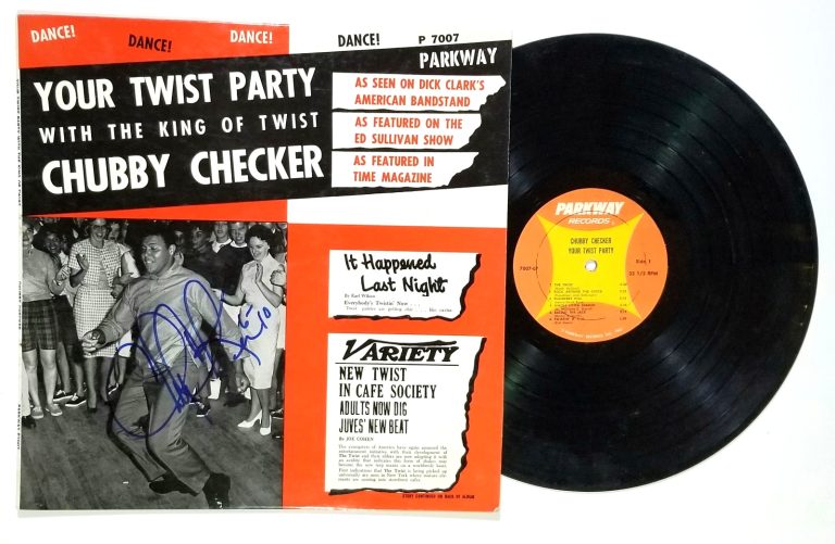 Chubby Checker REAL hand SIGNED Your Twist Party Vinyl Record EXACT PROOF