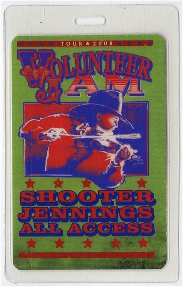 Charlie Daniels 2008 Tour w/ Shooter Jennings Laminated Backstage Pass