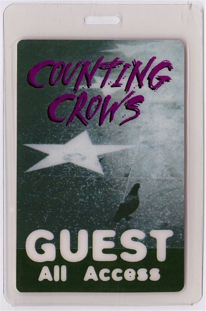 Counting Crows 1996 Laminated Backstage Pass Recovering Satellites Tour