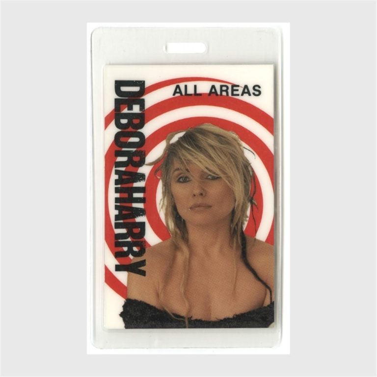 Deborah Harry 1989 Def, Dumb & Blonde Tour All Access Laminated Backstage Pass