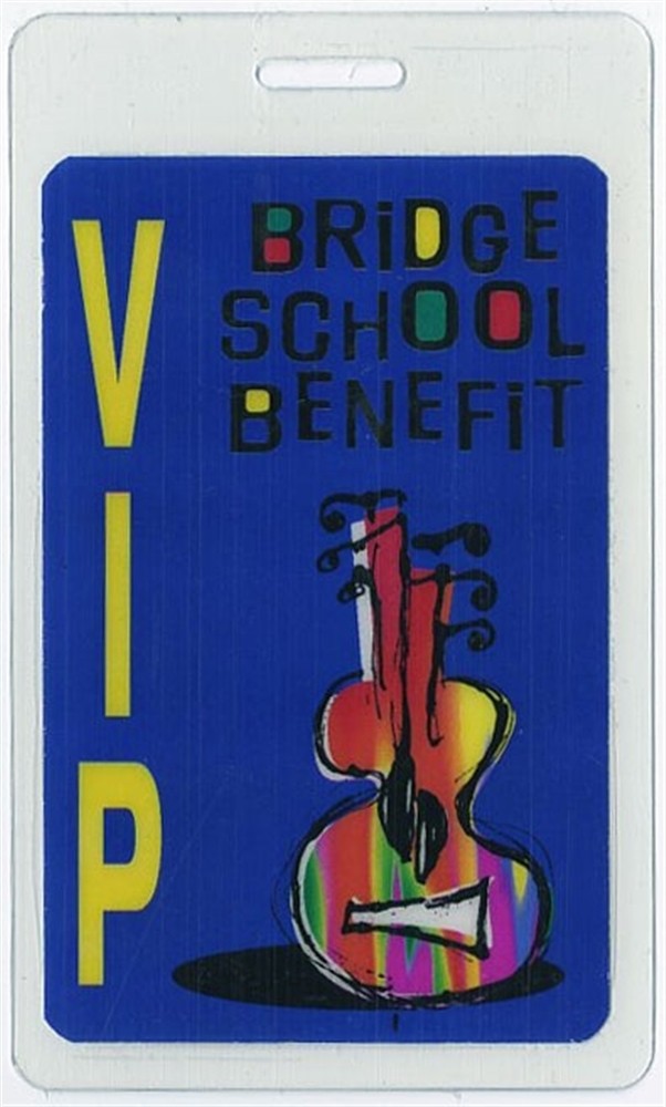 Bridge School Benefit 1995 Concert Laminated Backstage Pass shoreline