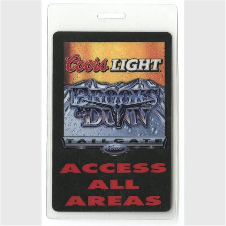 Brooks and Dunn 2000 Steers & Stripes Tour All Access Laminated Backstage Pass