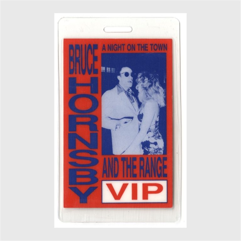 Bruce Hornsby 1990 A Night on the Town Tour VIP Laminated Backstage Pass