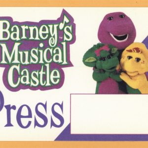 Barney's Musical Castle 1999 Concert Tour PRESS Backstage Pass