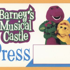 Barney's Musical Castle 1999 Concert Tour PRESS Backstage Pass