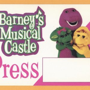 Barney's Musical Castle 1999 Concert Tour PRESS Backstage Pass