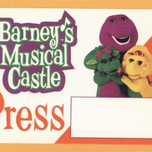 Barney's Musical Castle 1999 Concert Tour PRESS Backstage Pass