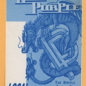 Deep Purple 1993 Battle Rages On Concert Tour CREW Backstage Pass