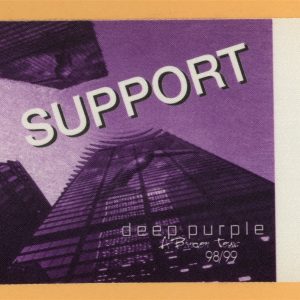 Deep Purple 1998 Abandon Concert Tour SUPPORT Backstage Pass