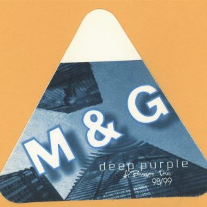 Deep Purple 1999 Abandon Concert Tour MEET & GREET Backstage Pass