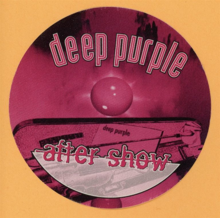 Deep Purple 2000 Abandon Concert Tour AFTER SHOW Backstage Pass