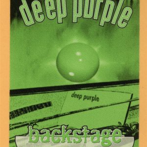 Deep Purple 2000 Abandon Concert Tour Backstage Pass
