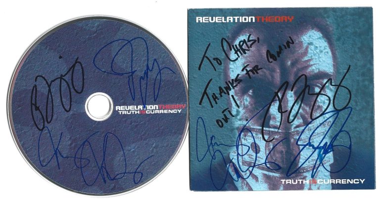 Revelation Theory hand 2x SIGNED Truth Is Currency CD COA Autographed Rev Theory