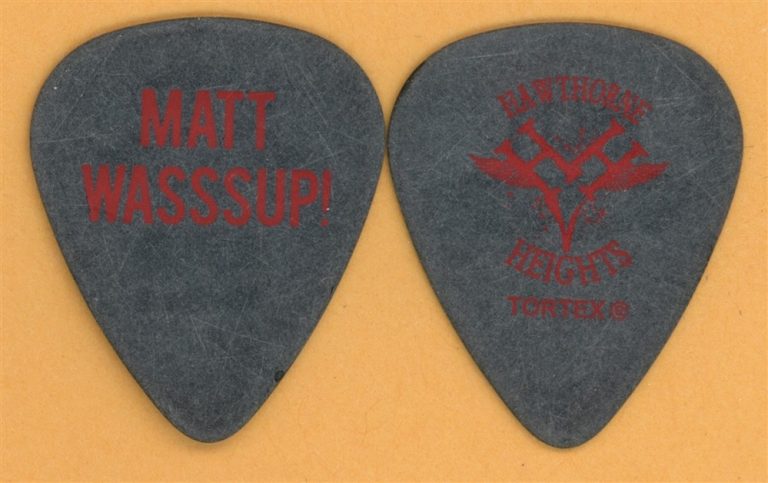 Hawthorne Heights Matt Ridenour Vintage Guitar Pick - 2007 US Tour