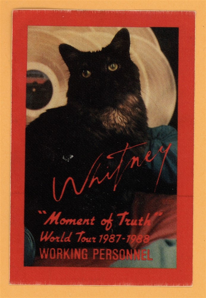 Whitney Houston 1987 Moment of Truth Concert Tour Working Backstage Pass