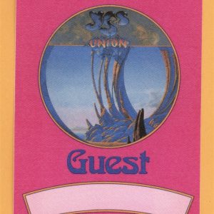 Yes 1991 Union Concert Tour Guest Backstage Pass