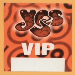 Yes 1997 Open Up Your Eyes Concert Tour VIP Backstage Pass