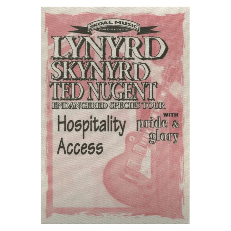 Lynyrd Skynyrd 1994 Endangered Species Concert Tour Hospitality Backstage Pass
