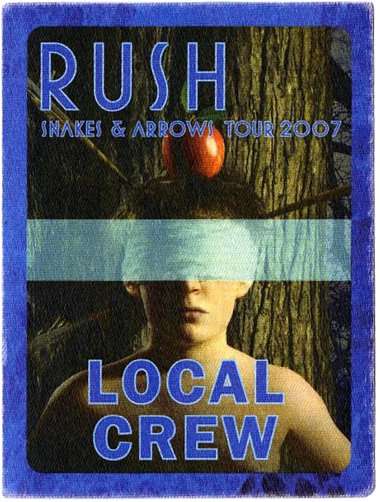 Rush 2007 Snakes & Arrows Concert Tour Local Crew Backstage Pass
