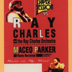 Ray Charles 1993 Concert Tour Backstage Pass