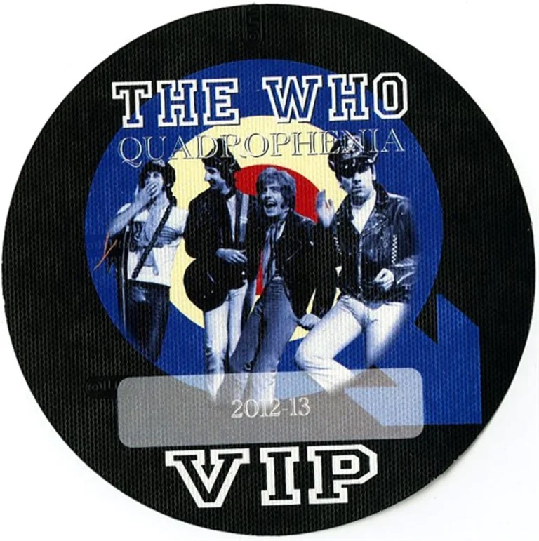The Who 2012 Quadrophenia Concert Tour VIP Backstage Pass