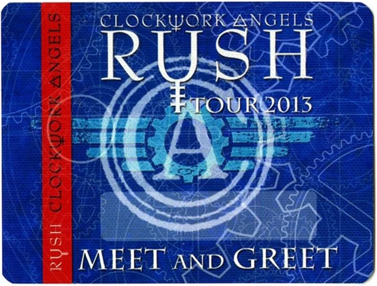 Rush 2013 Clockwork Angels Concert Tour Meet & Greet Backstage Pass