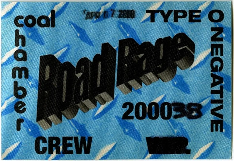 Type O Negative 2000 World Coming Down Concert Tour Crew Backstage Pass
