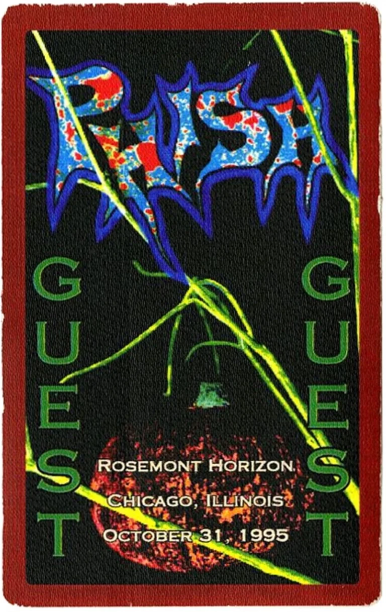 Phish 1995 A Live One Concert @ Rosemont Chicago IL. Guest Backstage Pass