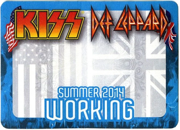 KISS 2014 40th Anniversary Concert Tour w/ Def Leppard Working Backstage Pass