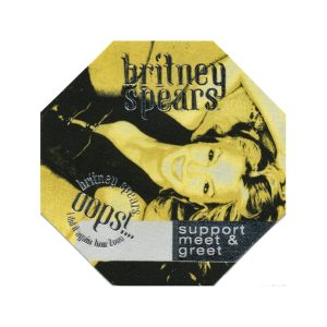 Britney Spears 2000 Oops!... I Did It Again Concert Tour Support Backstage Pass