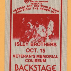 Isley Brothers 1989 Go All The Way Concert Tour Backstage Pass